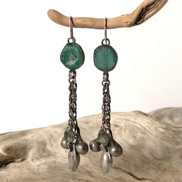 № 040 Ancient Glass & Moss Aquamarine