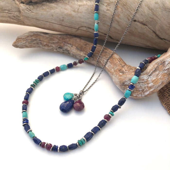 № 432 Lapis, Turquoise, Ruby