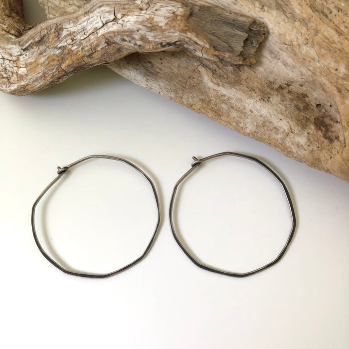 № 977 Medium Silver Hoops