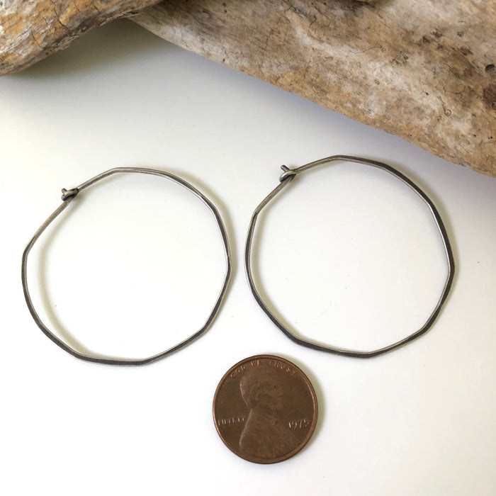 № 977 Medium Silver Hoops