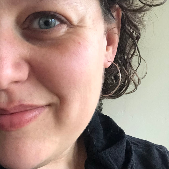№ 977 Medium Silver Hoops