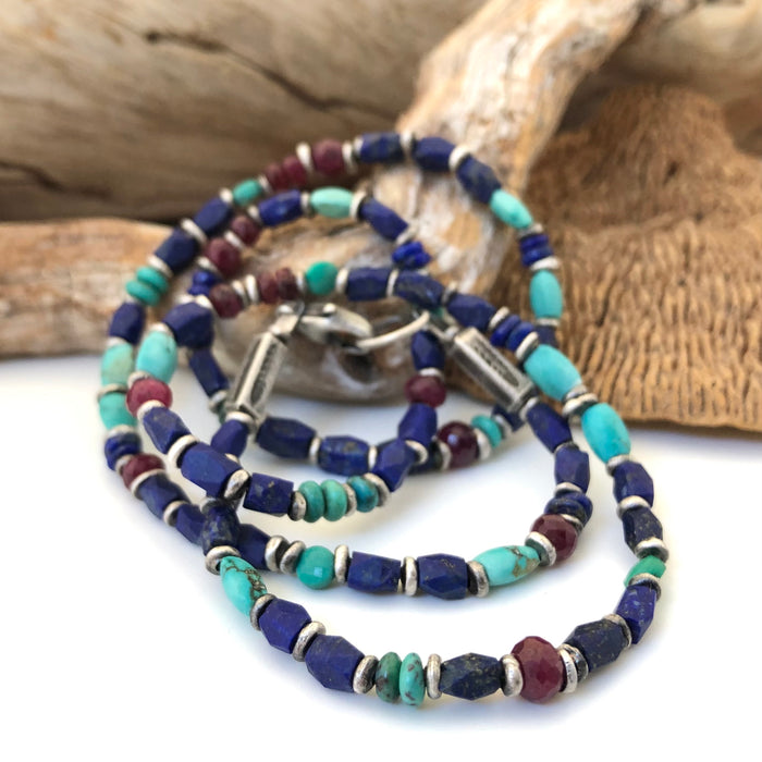 № 432 Lapis, Turquoise, Ruby